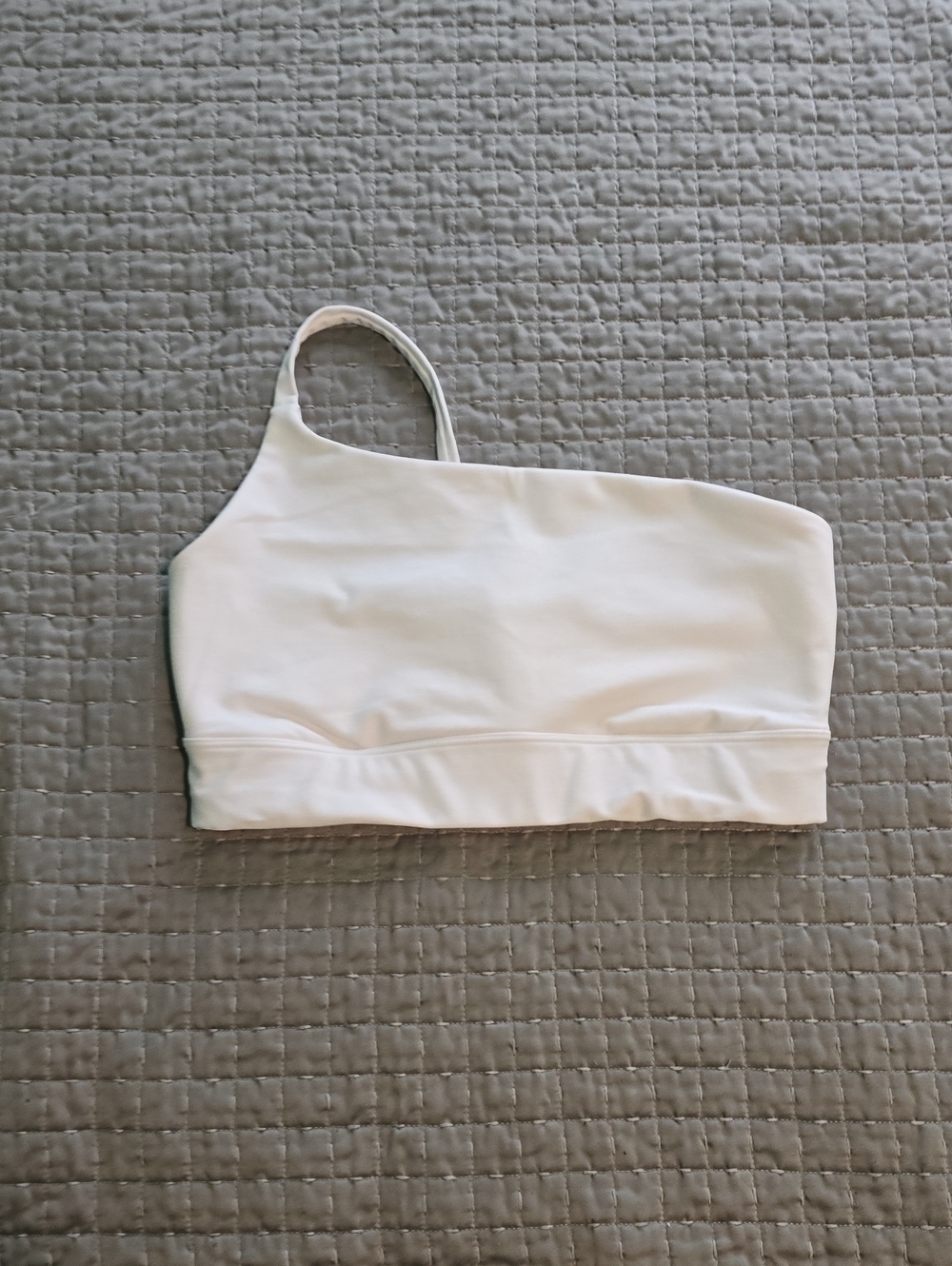 Women’s One-Shoulder White Crop Top